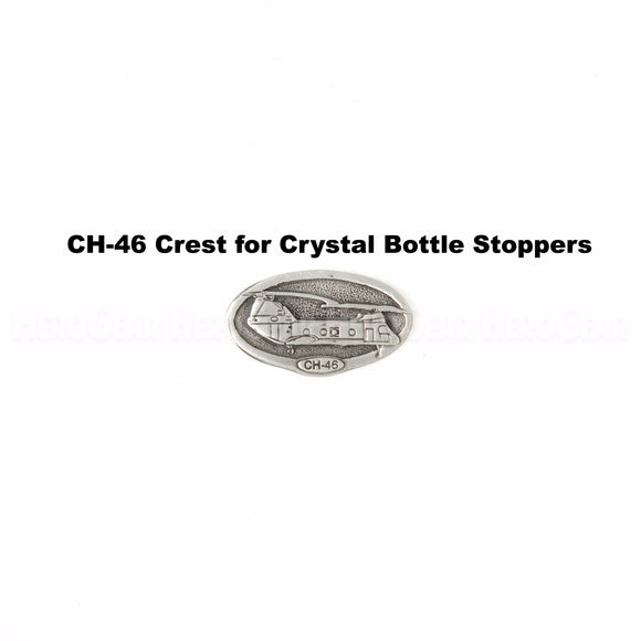 CH-46 Sea Knight Crystal Bottle Stoppers