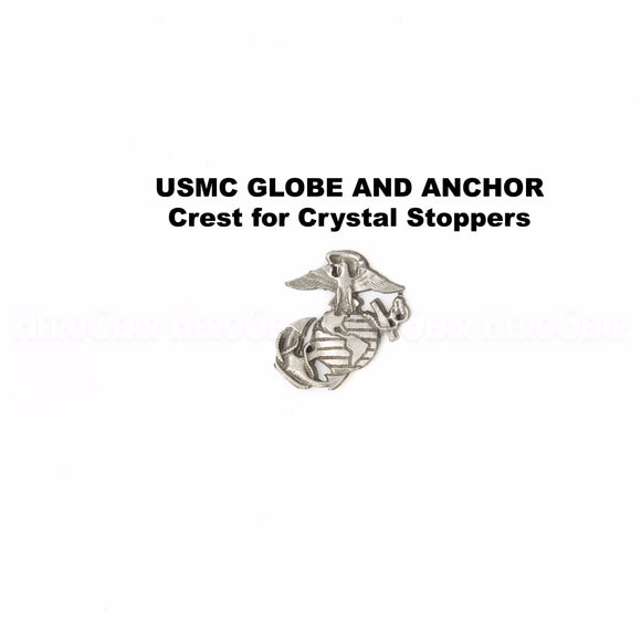USMC Globe and Anchor Emblem Crystal Bottle Stoppers