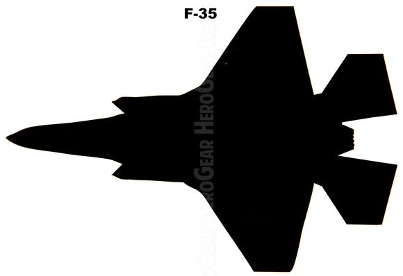 F-35 Lightning Top View Vinyl Decal