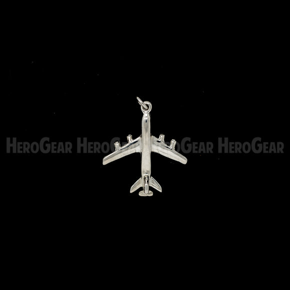 KC-135 Stratotanker with Boom Charms, Lapel Pins, and Tie Tacks in Solid Sterling Silver