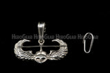 Wings (Sweetheart) Charms, Lapel Pins, and Tie Tacks in Solid Sterling Silver