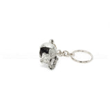 Aviator Helmet 3D Pewter Key Chain or Bag Pull