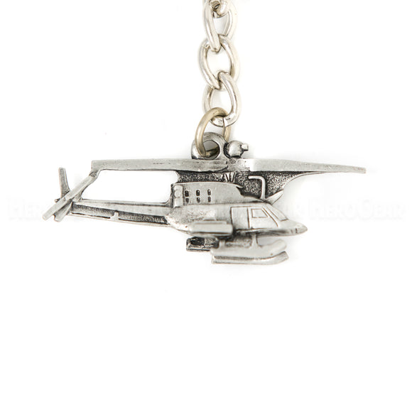 OH-58 Kiowa Helicopter 3D Pewter Key Chain or Bag Pull
