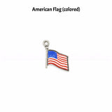 American Flag Wine Charm