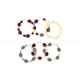 AMERICANA Czech Glass Beaded Hoops (Choose any 6 charms)