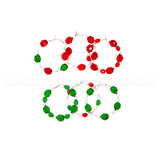 CHRISTMAS Czech Glass Beaded Hoops (Choose any 6 charms)