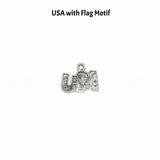 USA with Flag Motif Wine Charm