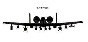 A-10 Thunderbolt "Warthog" Front View Vinyl Decal