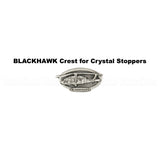 BLACK HAWK Military Helicopter Crystal Bottle Stoppers