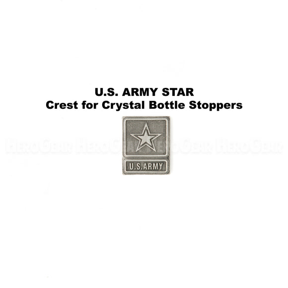 U S Army Star Crystal Bottle Stoppers