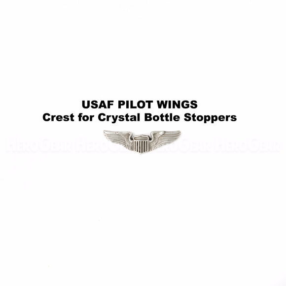 U S Air Force Pilot Wings Crystal Bottle Stoppers