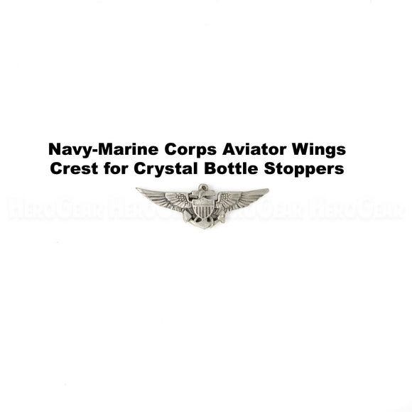 U S Navy Marine Corps Aviator Wings Crystal Bottle Stoppers