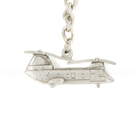 CH-46 Sea Knight 3D Pewter Key Chain and Bag Pull
