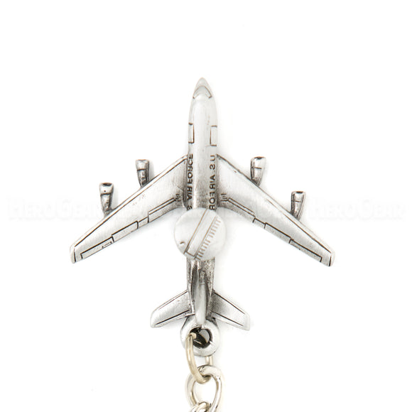 E-3 AWACS 3D Pewter Key Chain or Bag Pull