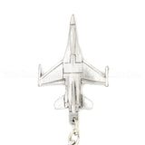 F-16 Falcon Viper 3D Pewter Key Chain or Bag Pull