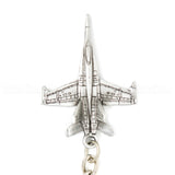 F-18 Hornet 3D Pewter Key Chain or Bag Pull