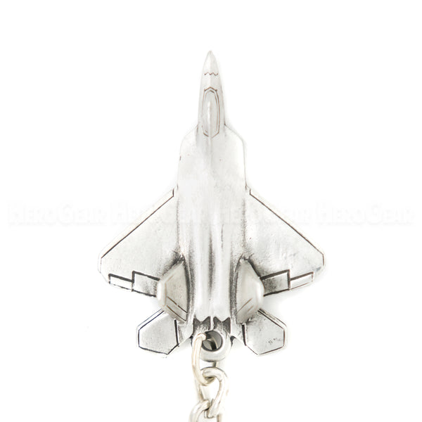 F-22 Raptor Stealth Fighter 3D Pewter Key Chain or Bag Pull – Hero