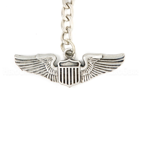 Wings - USAF Pilot Pewter Key Chain or Bag Pull
