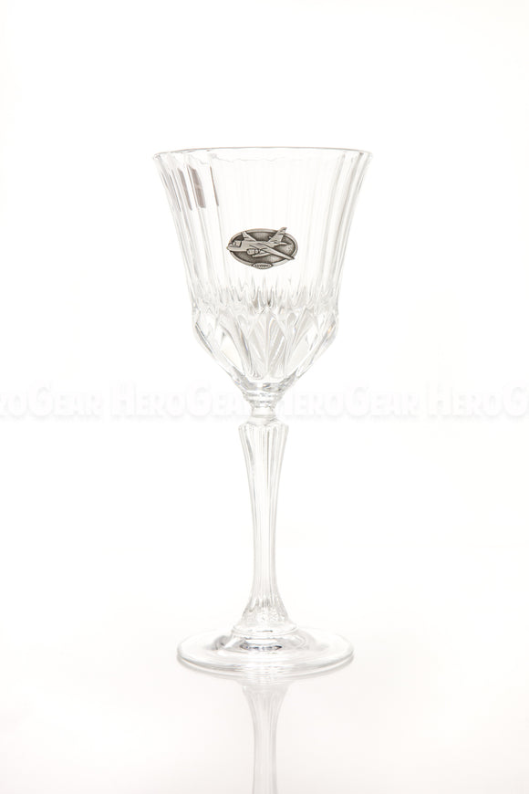 Maverick Wine Glass, Small Crest