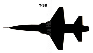 T-38 Talon Top View Vinyl Decal