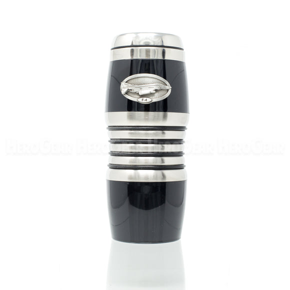 Acrylic Exterior BLACK Rings Travel Mug