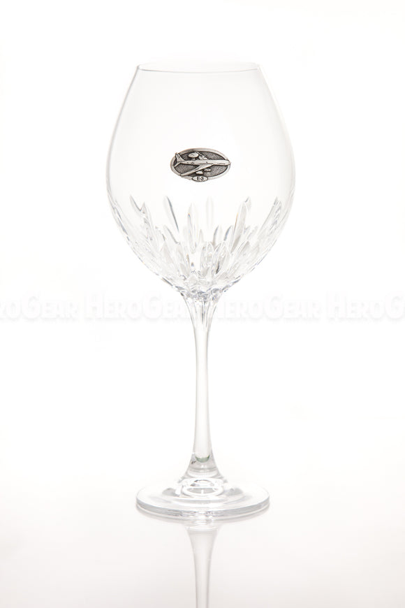 Tyndall Crystal Wine Glass, Small Crest