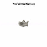 American Flag USA Shape Wine Charm