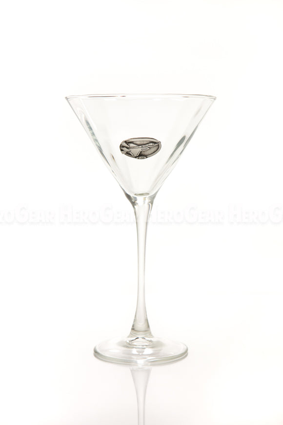 WINGS Martini Glass, Small Crest